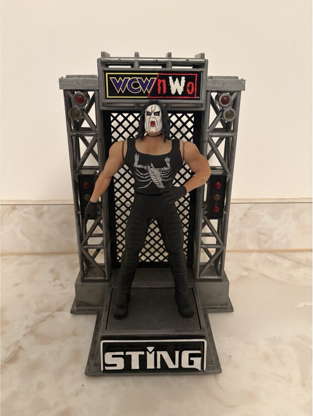Vintage WCW Marvel 1999 Electronic Talking NWO Sting WWE Wrestling Figure WORKS